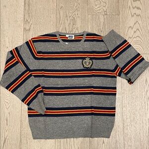 Ladies Striped Round Neck Sweater